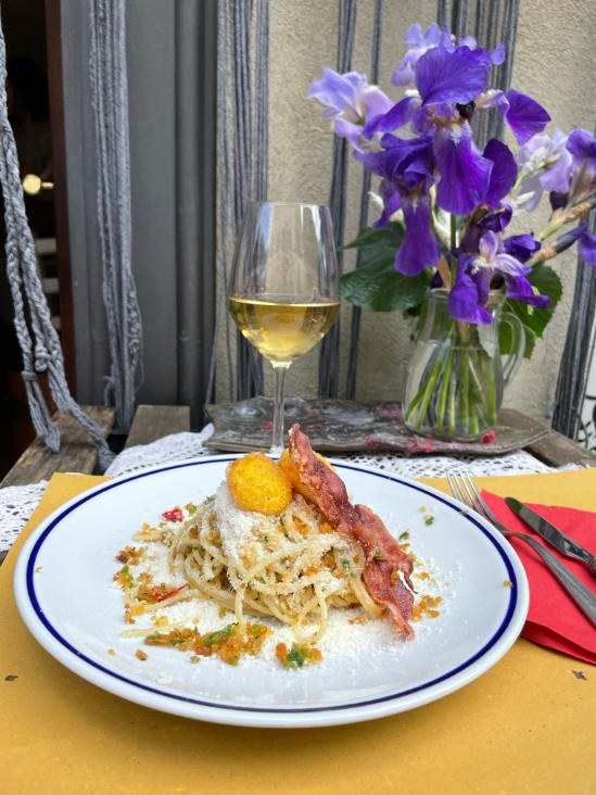 Mezza Carbonara - Trattoria Maga Magò - Borgo Allegri, Firenze