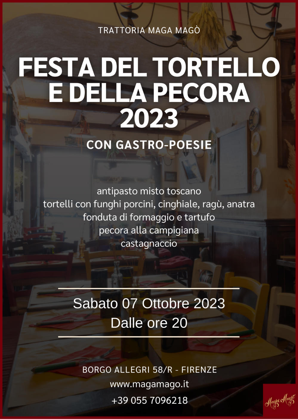 Festa del tortello e della pecora 2023 - Trattoria Maga Magò - Firenze